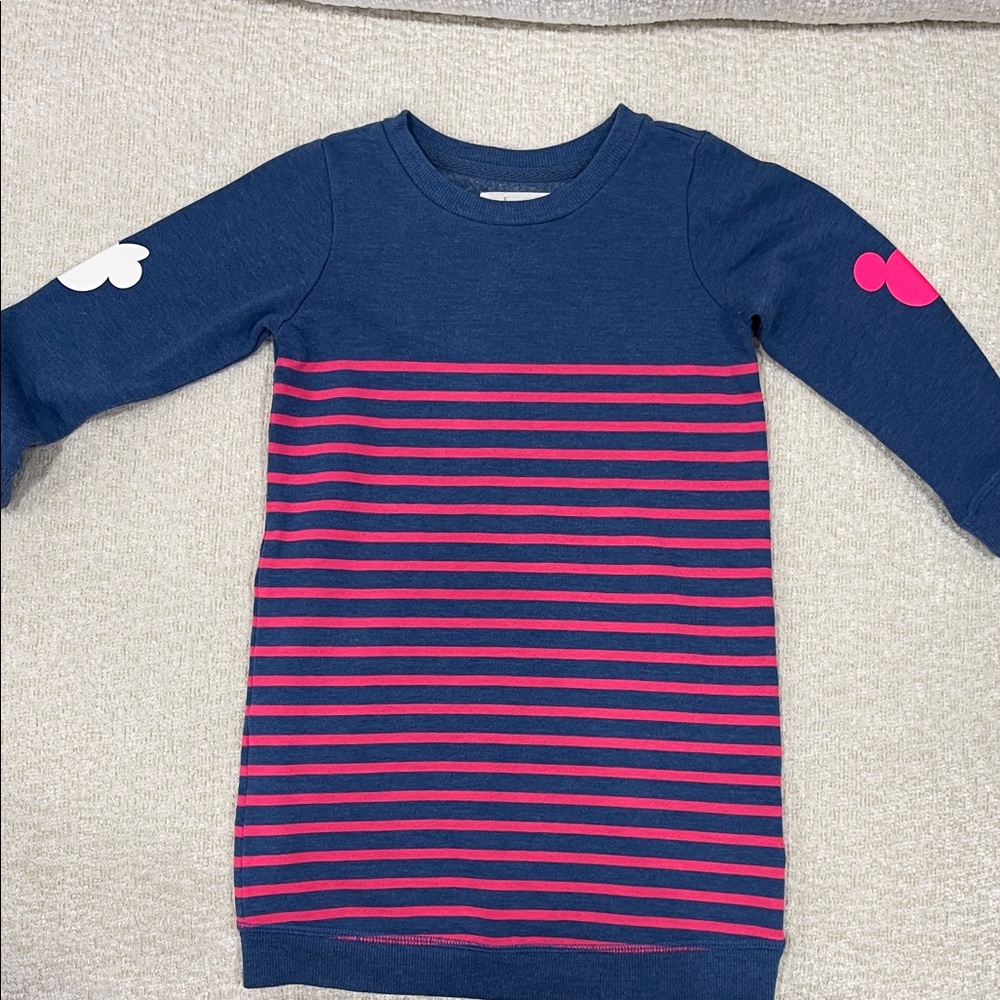 GAP Kids Navy and Pink Striped Sweatshirt